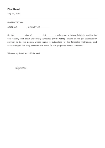 Free Affidavit Of Support Letter For Immigration Example Template to Edit Online