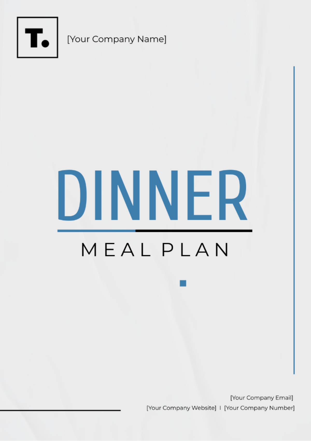 Dinner Meal Plan Template - Edit Online & Download