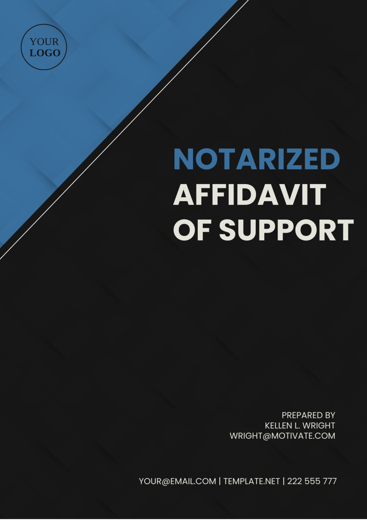 Notarized Affidavit Of Support Template - Edit Online & Download