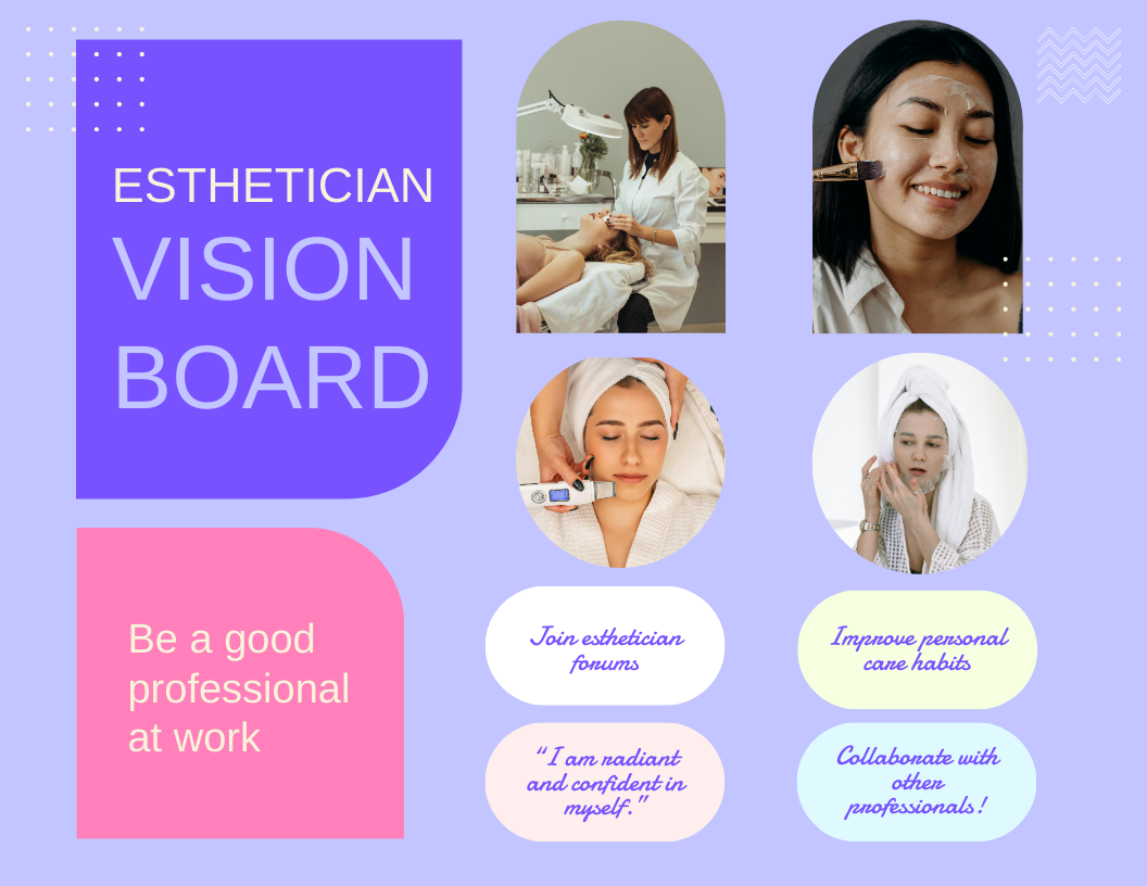 Free Esthetician Vision Board Template