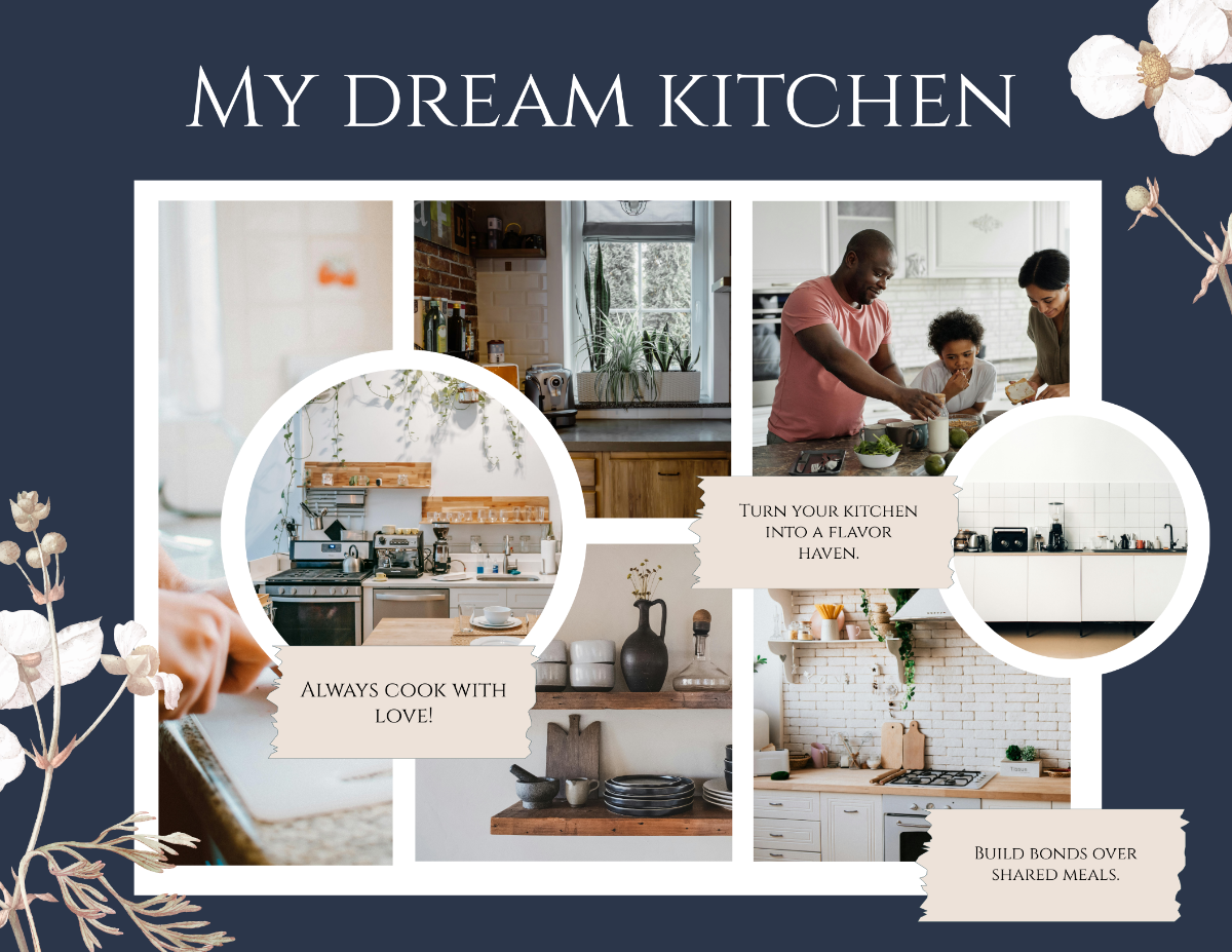 Kitchen Vision Board Template