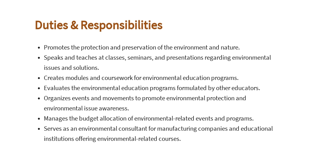 Free Environmental Education Officer Job Ad/Description Template 3.jpe