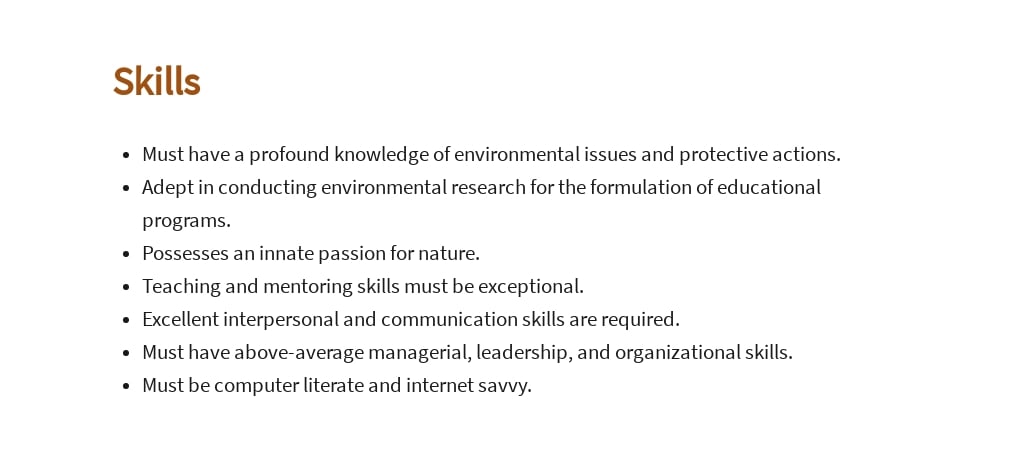 Free Environmental Education Officer Job Ad/Description Template 4.jpe