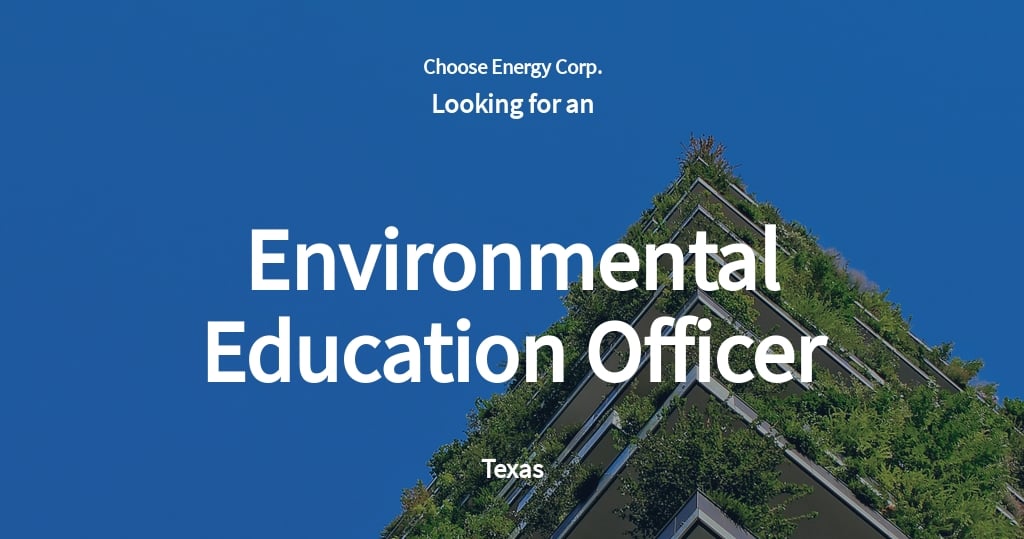 Free Environmental Education Officer Job Ad/Description Template.jpe