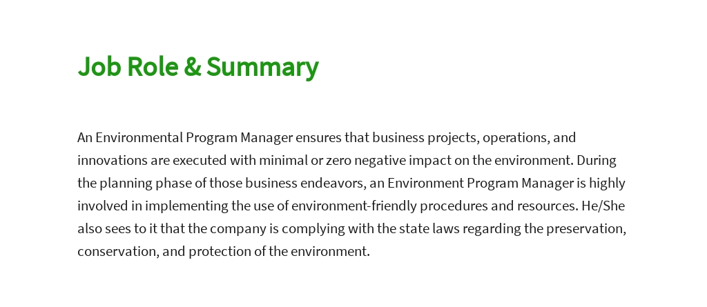 Free Environmental Program Manager Job Ad/Description Template 2.jpe