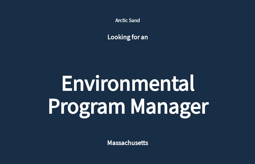 Free Environmental Program Manager Job Ad/Description Template.jpe