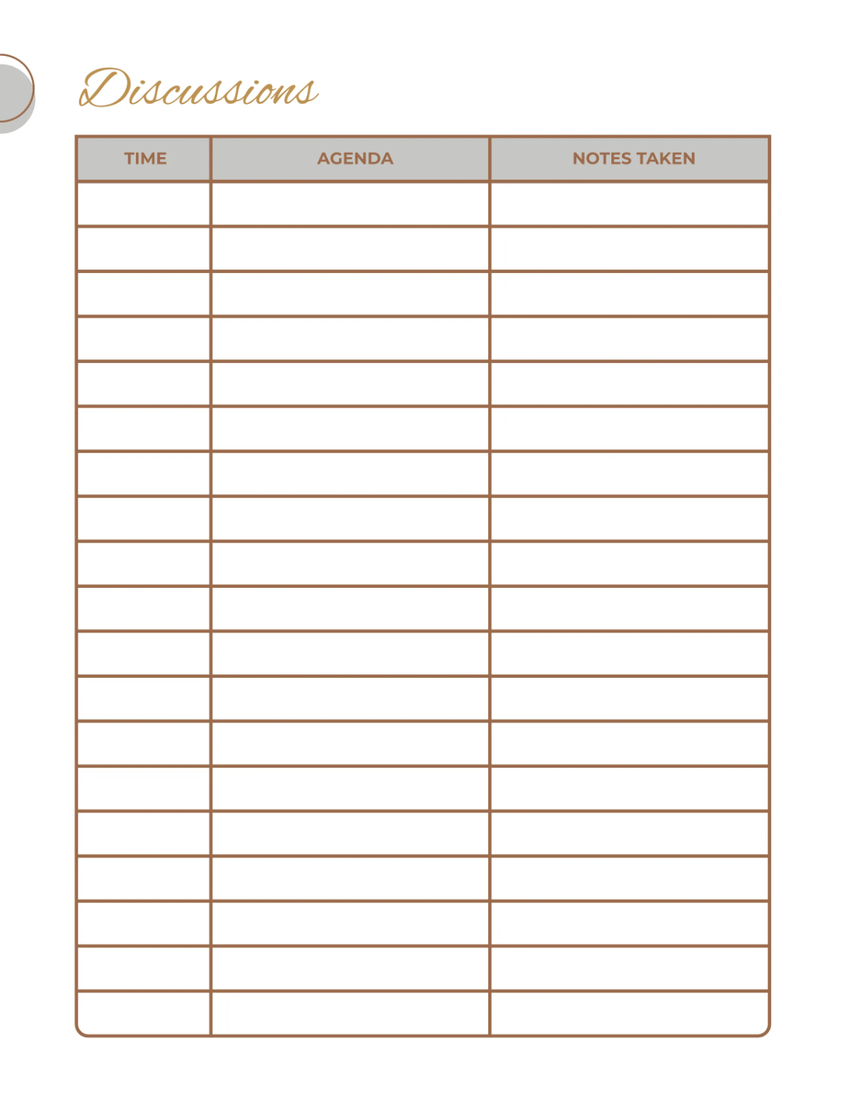 Free Interior Design Meeting Planner Template to Edit Online