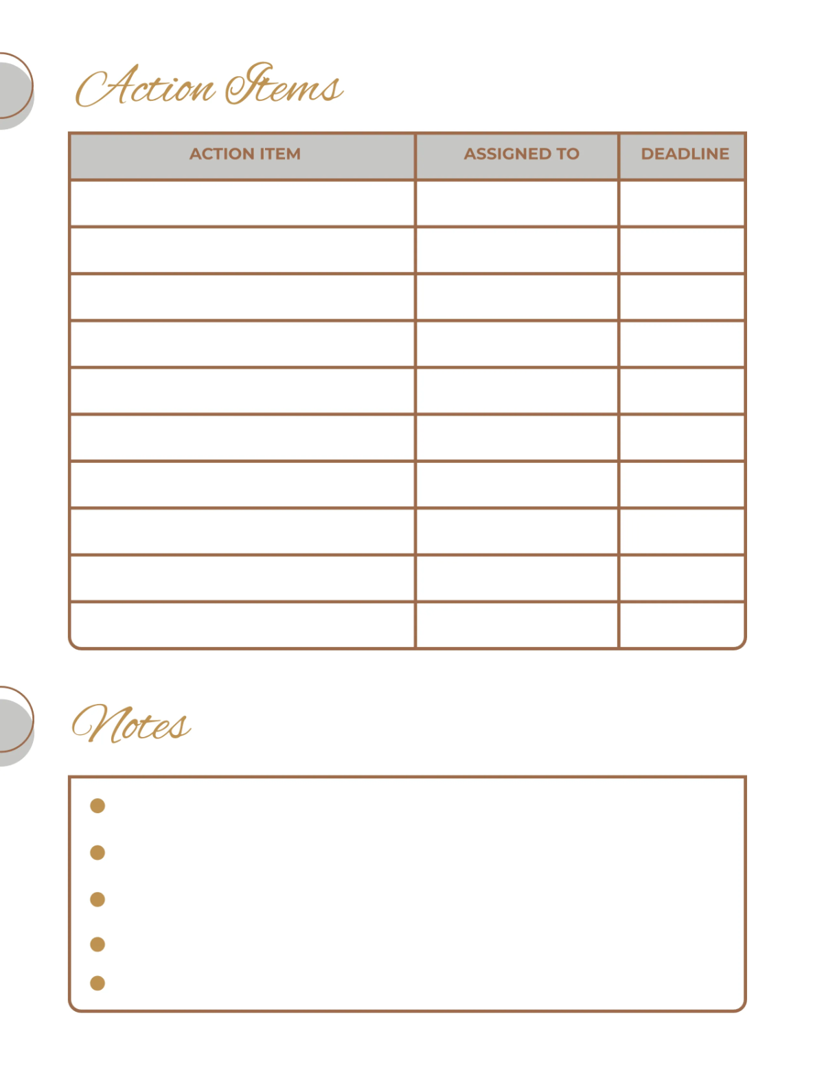 Free Interior Design Meeting Planner Template to Edit Online