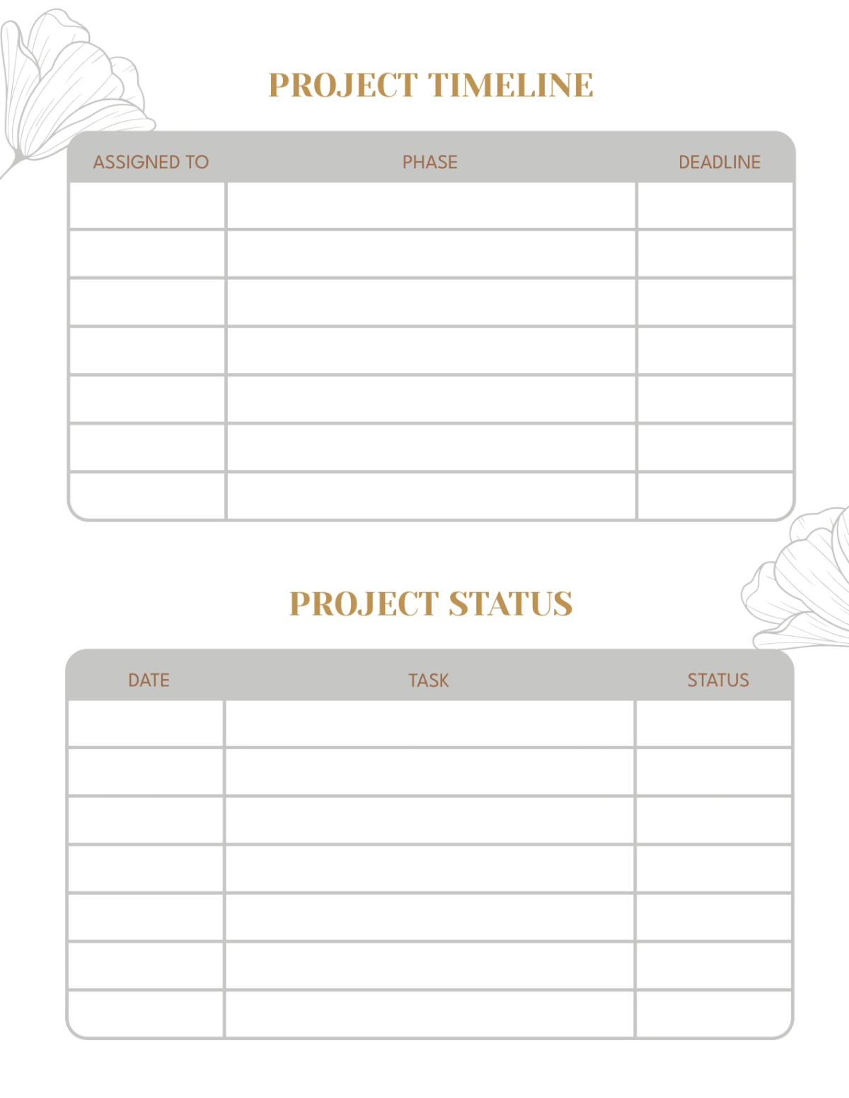 Free Interior Design Project Planner Template to Edit Online
