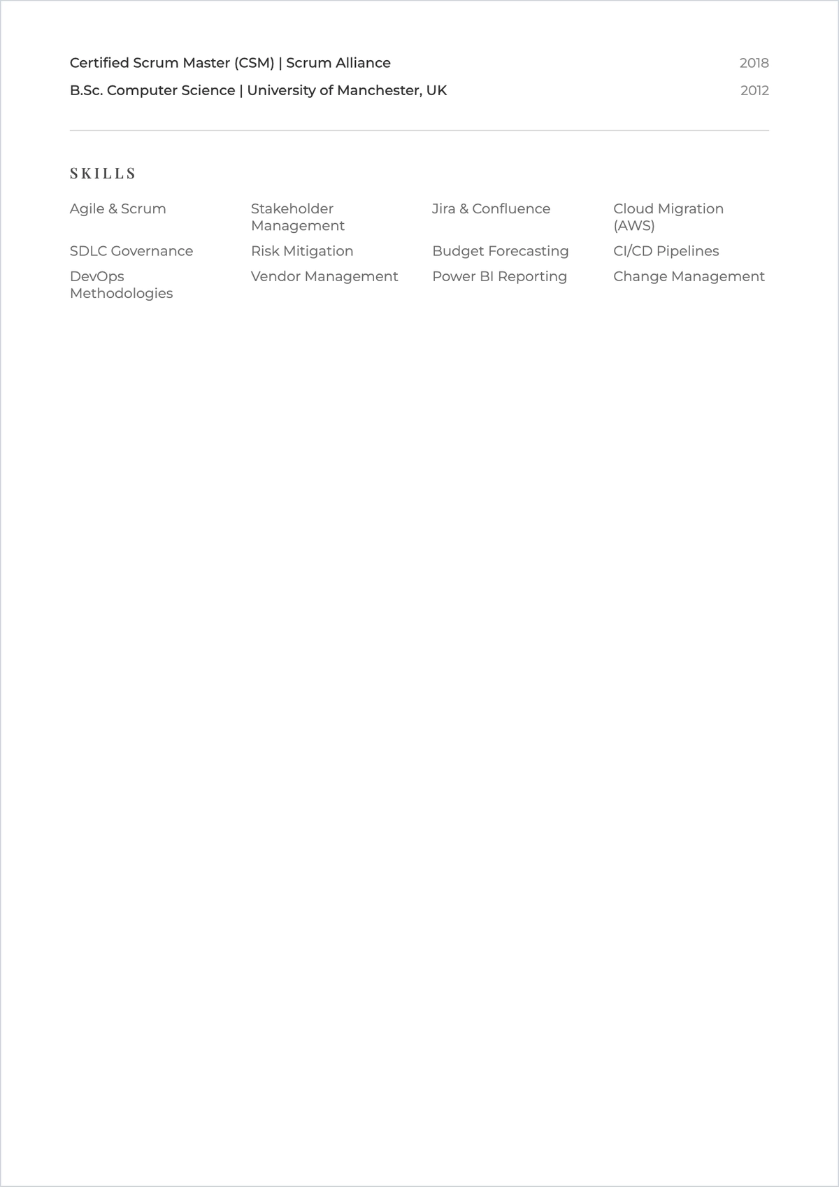 Free CV Elegant Half ATS CV Cover Page Template, AI CV Builder