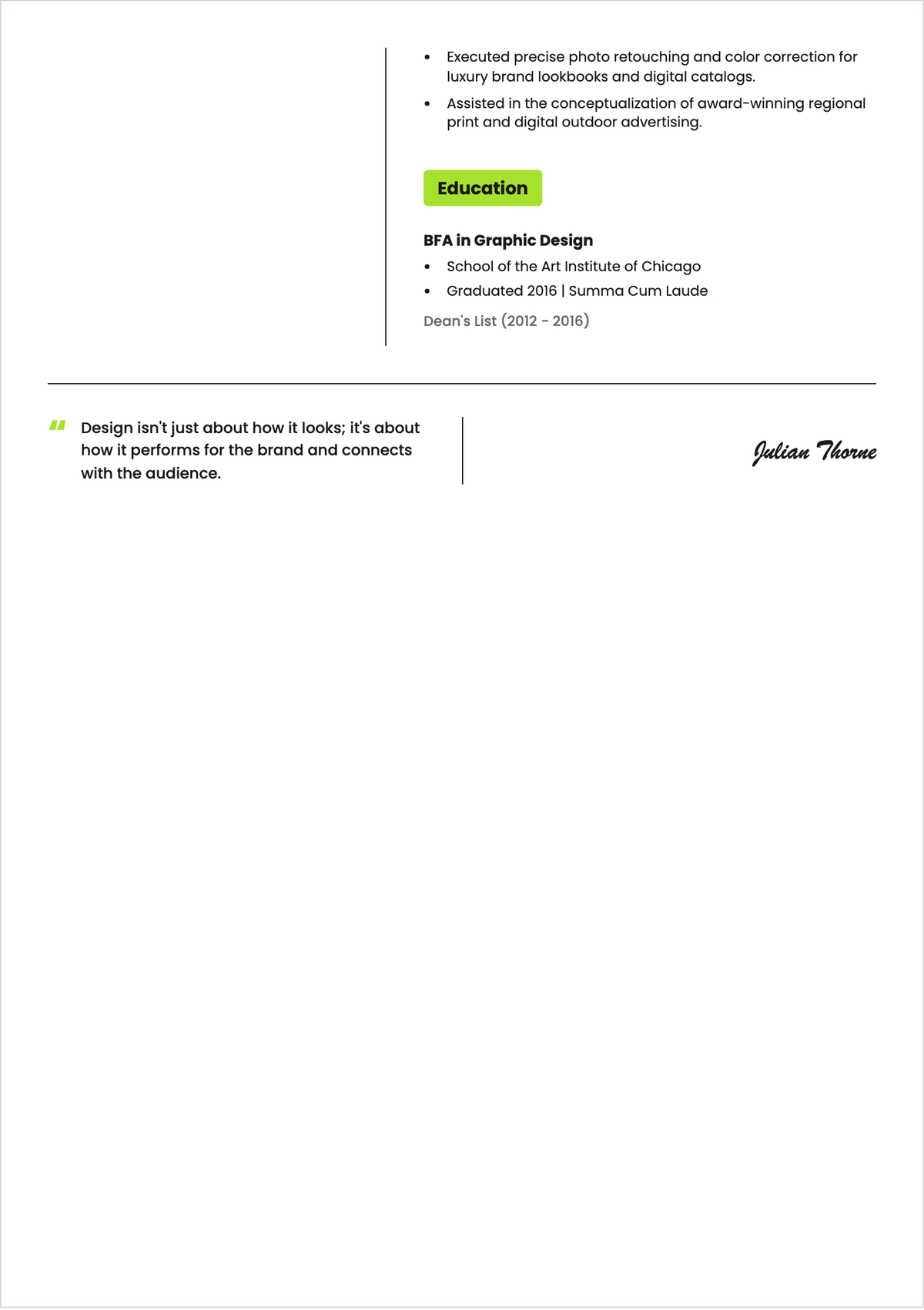 Free CV Creative Half ATS CV Cover Page Template, AI CV Builder