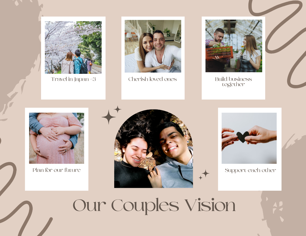 Free Couples Vision Board Template to Edit Online