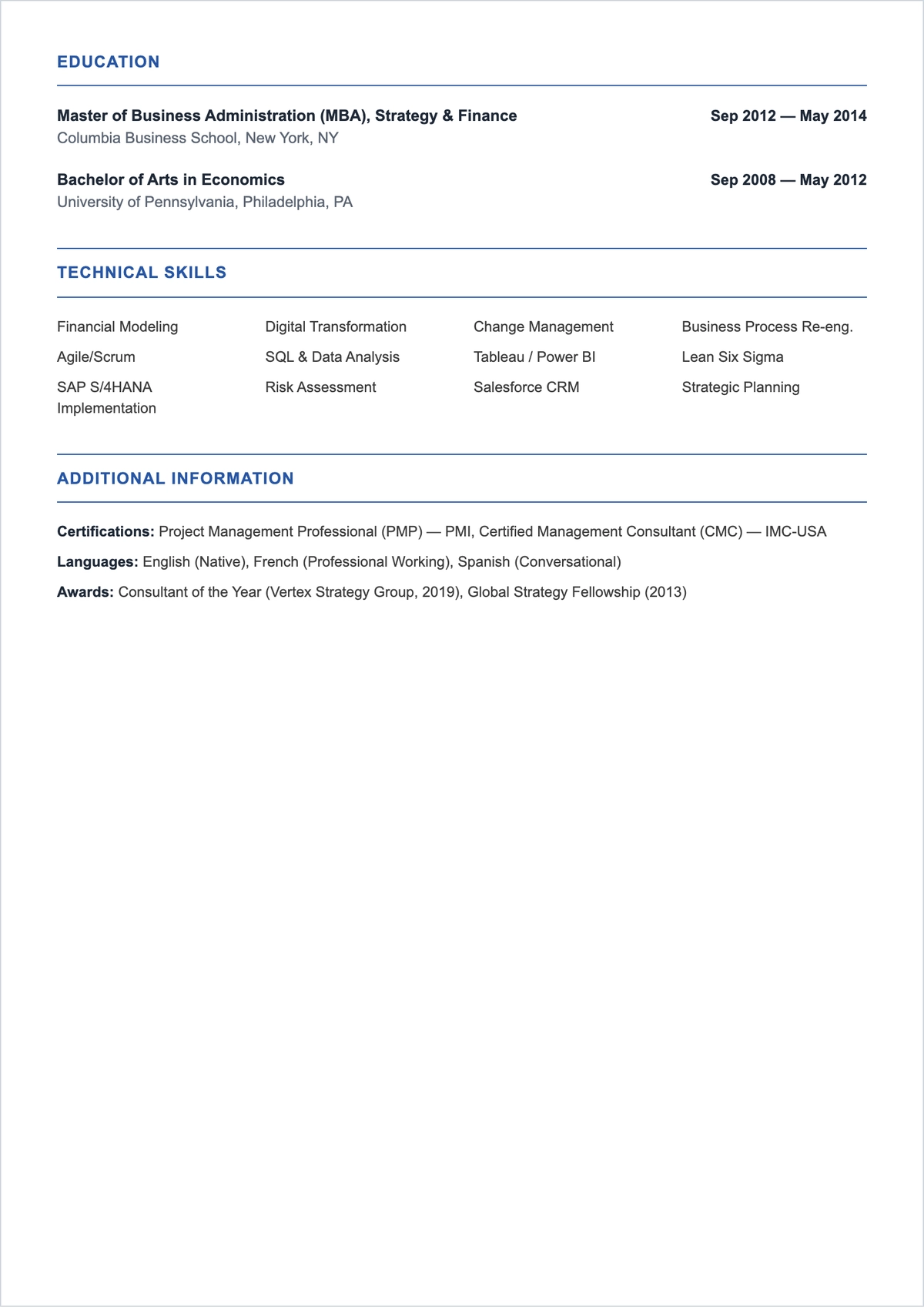 Free CV Sophisticated ATS CV Template, AI CV Builder