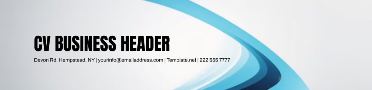 CV Business Header Template - Edit Online & Download