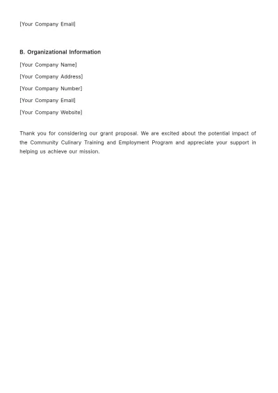 Free Restaurant Developing a Grant Proposal Template to Edit Online