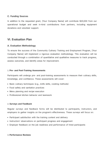 Free Restaurant Developing a Grant Proposal Template to Edit Online