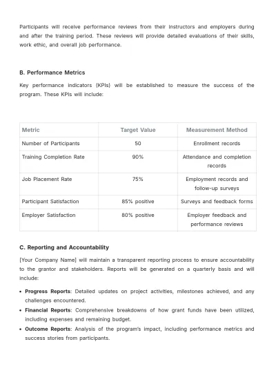 Free Restaurant Developing a Grant Proposal Template to Edit Online