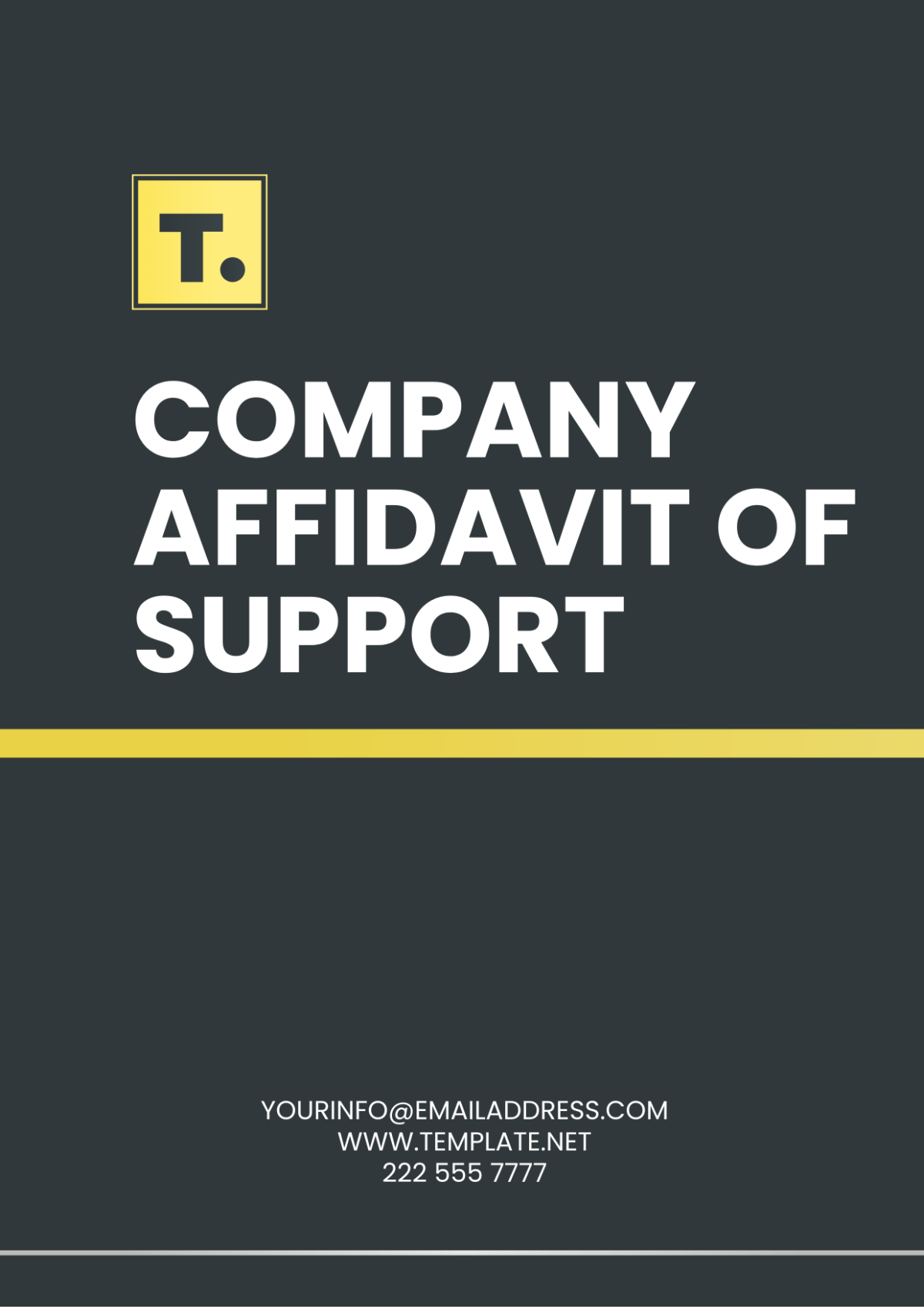 Company Affidavit Of Support Template