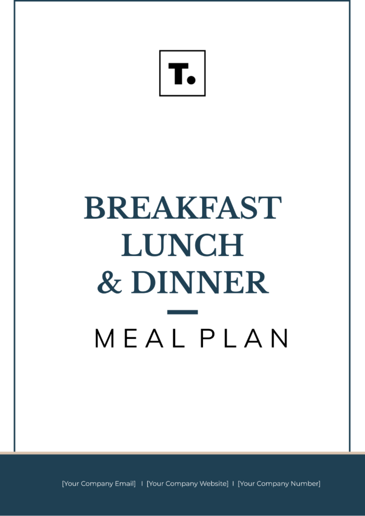 Breakfast Lunch And Dinner Meal Plan Template - Edit Online & Download