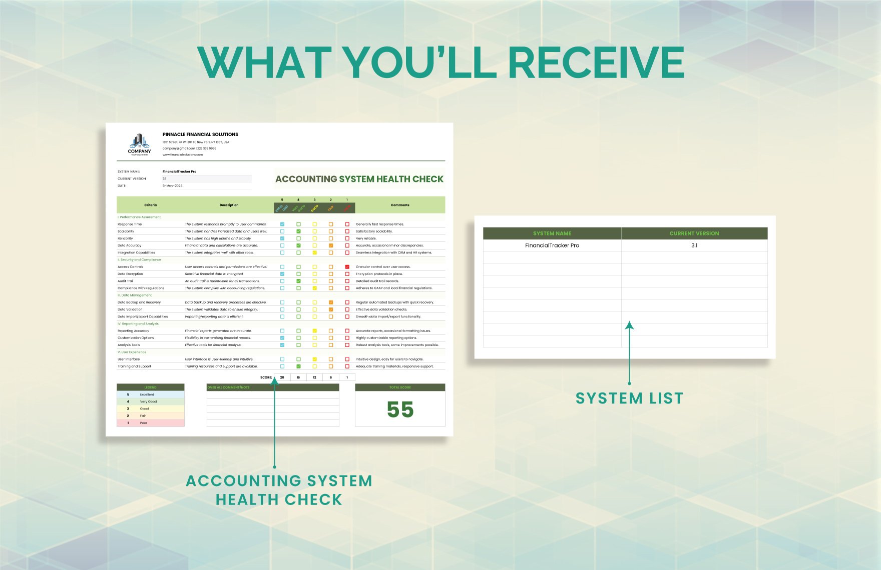 Accounting System Health Check Template