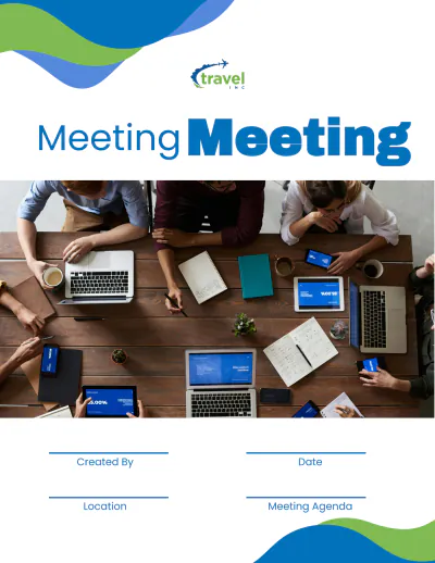 Free Travel Agency Meeting Planner Template to Edit Online