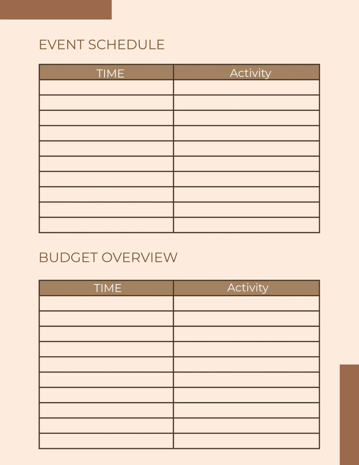 Free Interior Design Event Planner Template to Edit Online