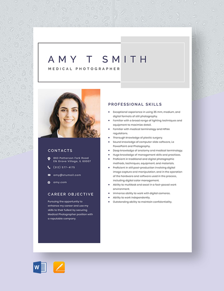 Free Digital Photographer Resume - Download in Word, Apple Pages ...