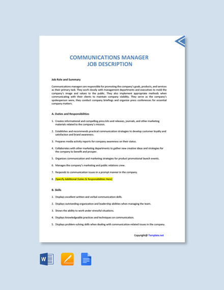 communications-project-manager-job-description-template-free-pdf