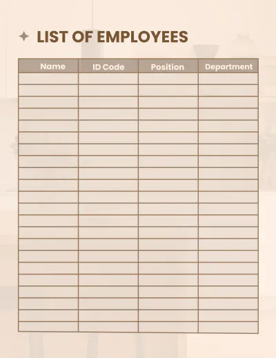 Free Interior Design Leave Planner Template to Edit Online