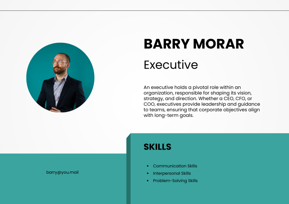 CV Executive Half Cover Page Template - Edit Online & Download