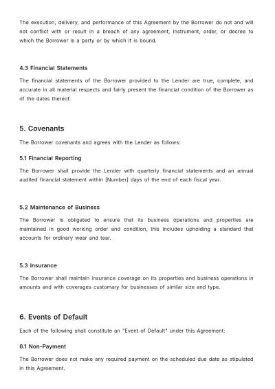 Free Restaurant Financing Agreement Template to Edit Online