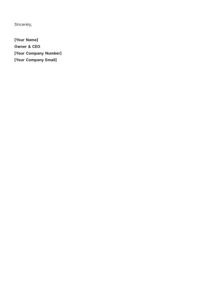 Free Printable Restaurant Letter of Intent Template to Edit Online