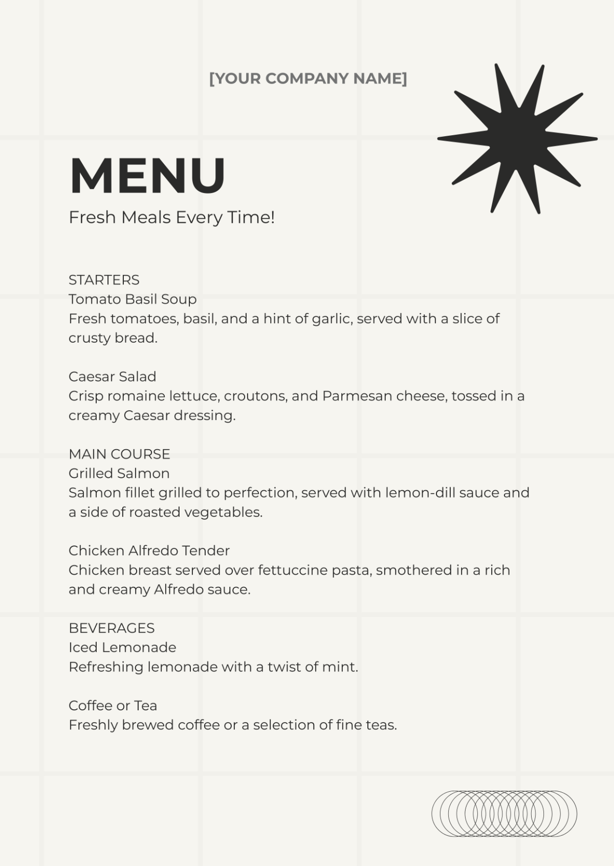 Modern Menu Template - Edit Online & Download