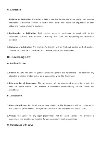 Free Restaurant Service Level Agreement Template to Edit Online