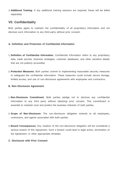 Free Restaurant Service Level Agreement Template to Edit Online