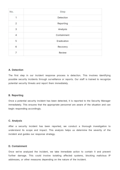 Free Restaurant Security Policy Template to Edit Online