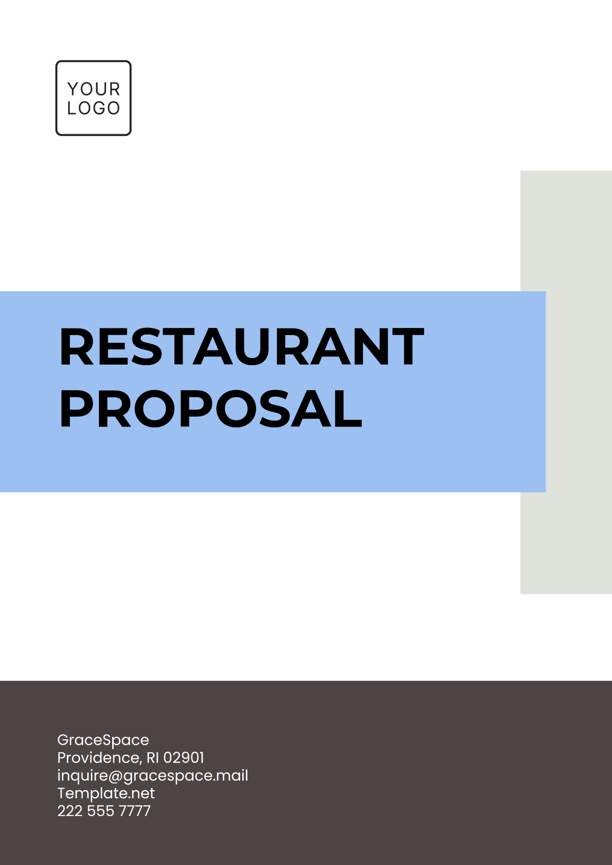 Restaurant Proposal Template - Edit Online & Download