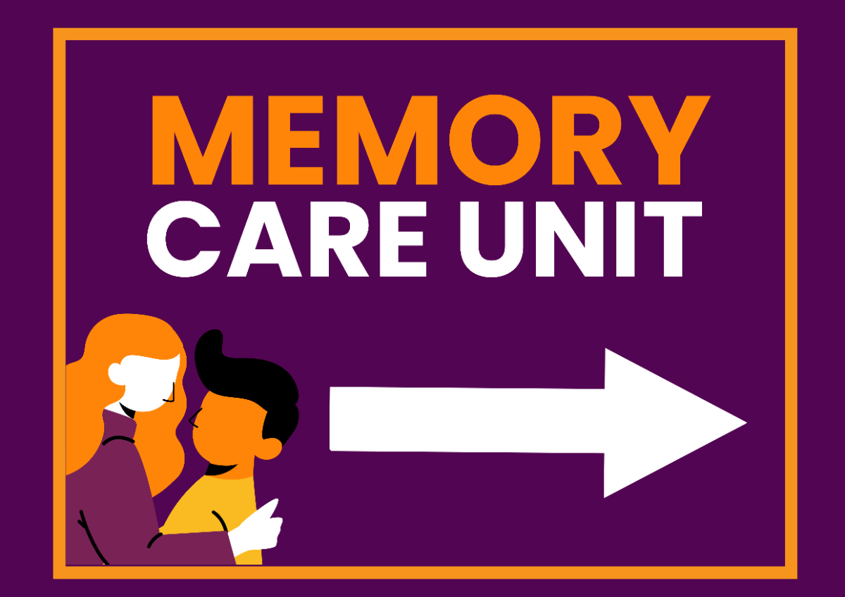 Memory Care Unit Directional Signage