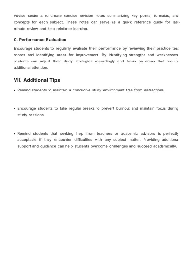 Free Study Plan for Students Template to Edit Online