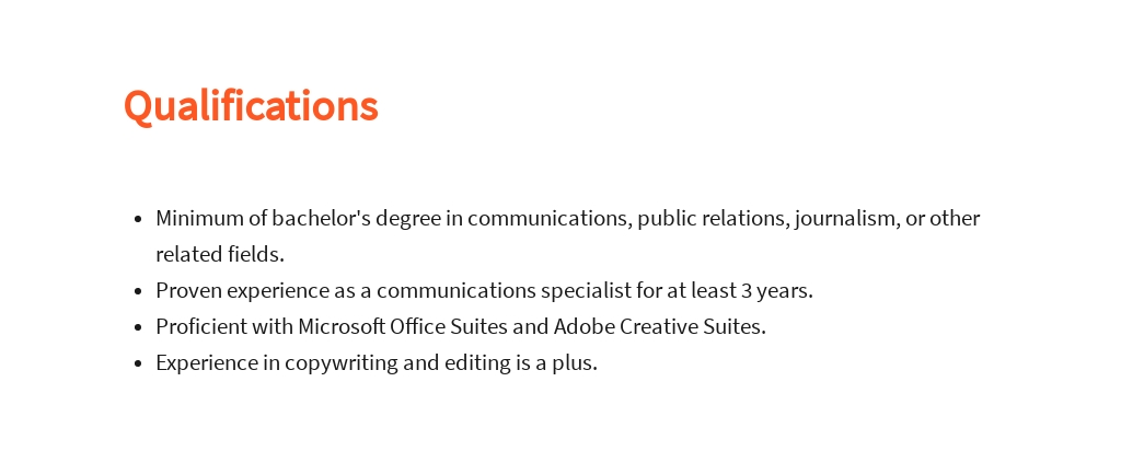 Free Communications Specialist Job Description Template 5.jpe