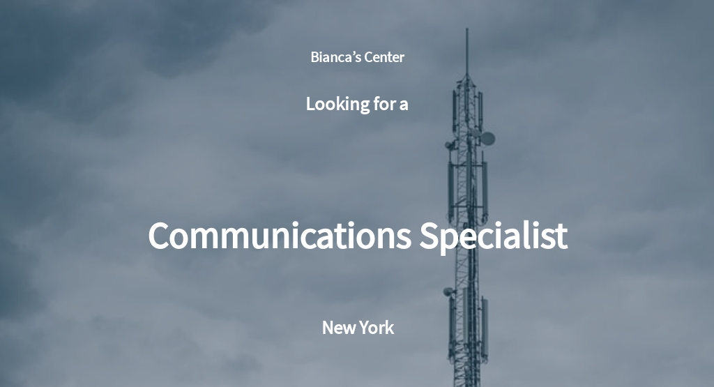 Free Communications Specialist Job Description Template.jpe