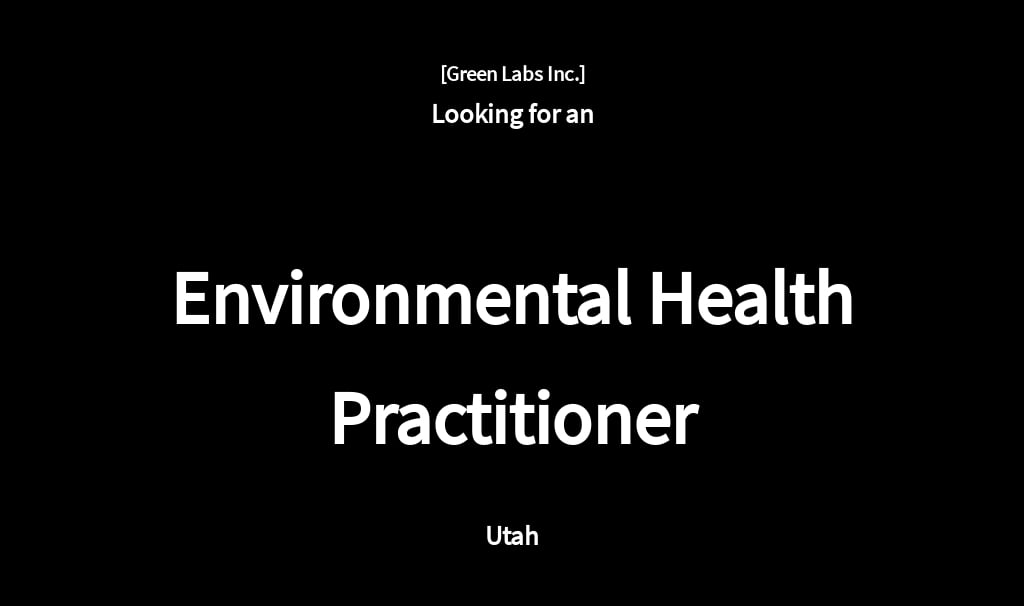 Free Environmental Health Practitioner Job AD/Description Template.jpe