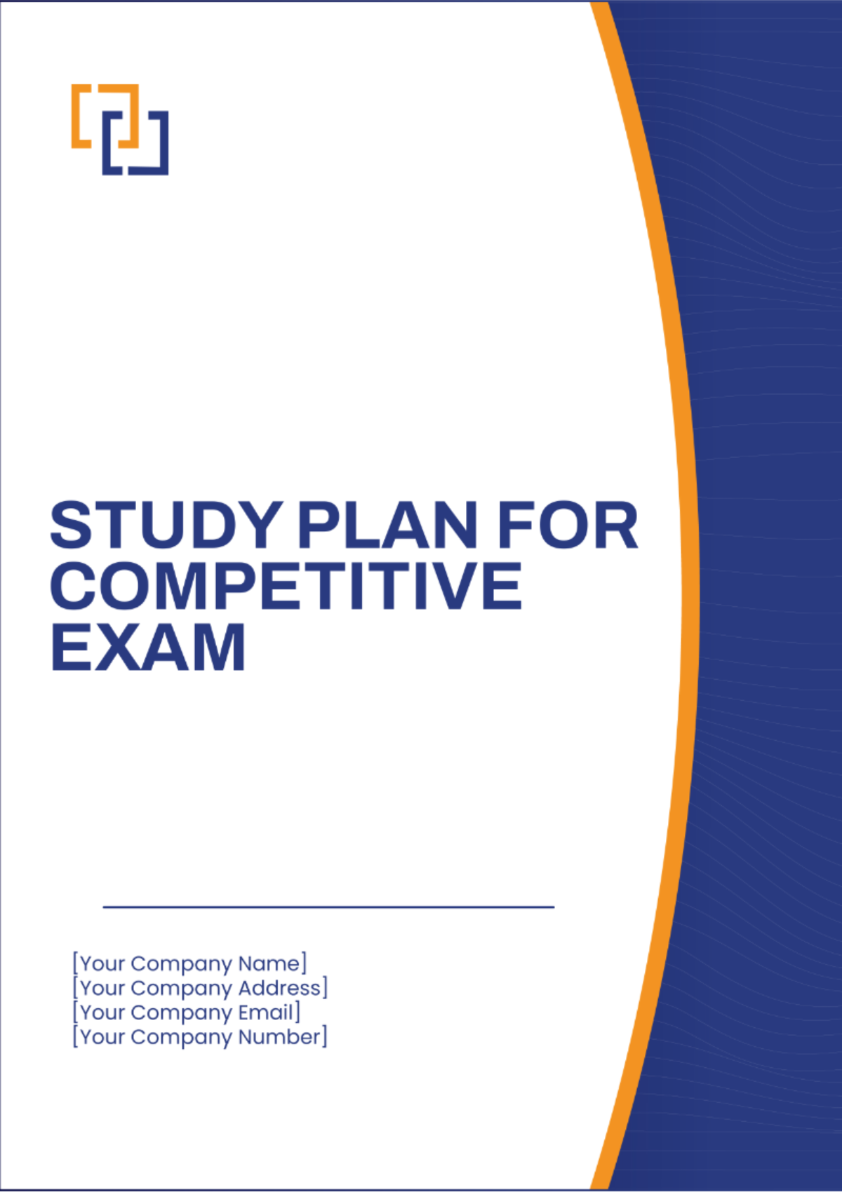 Study Plan for Competitive Exam Template - Edit Online & Download