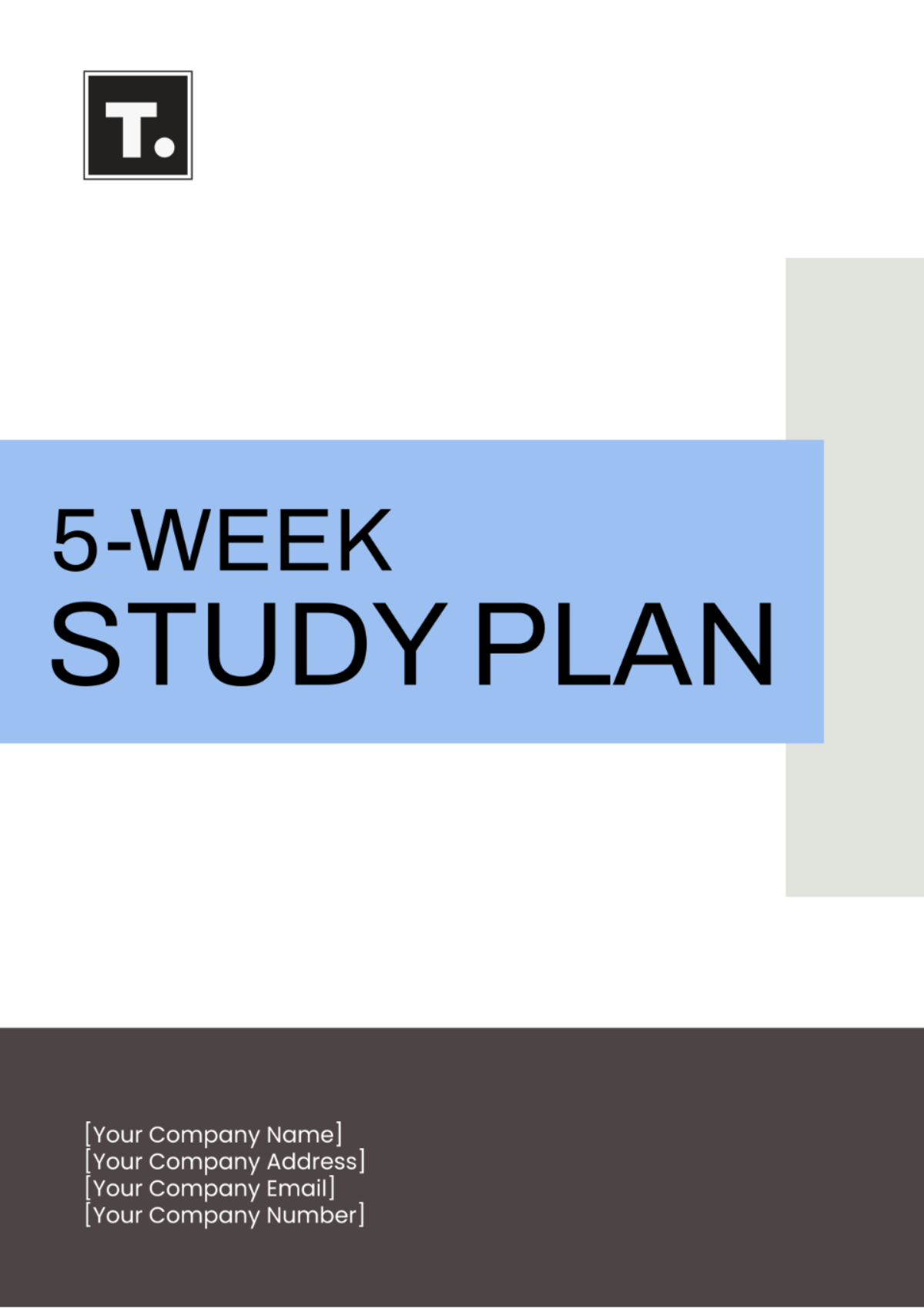 5 Week Study Plan Template - Edit Online & Download