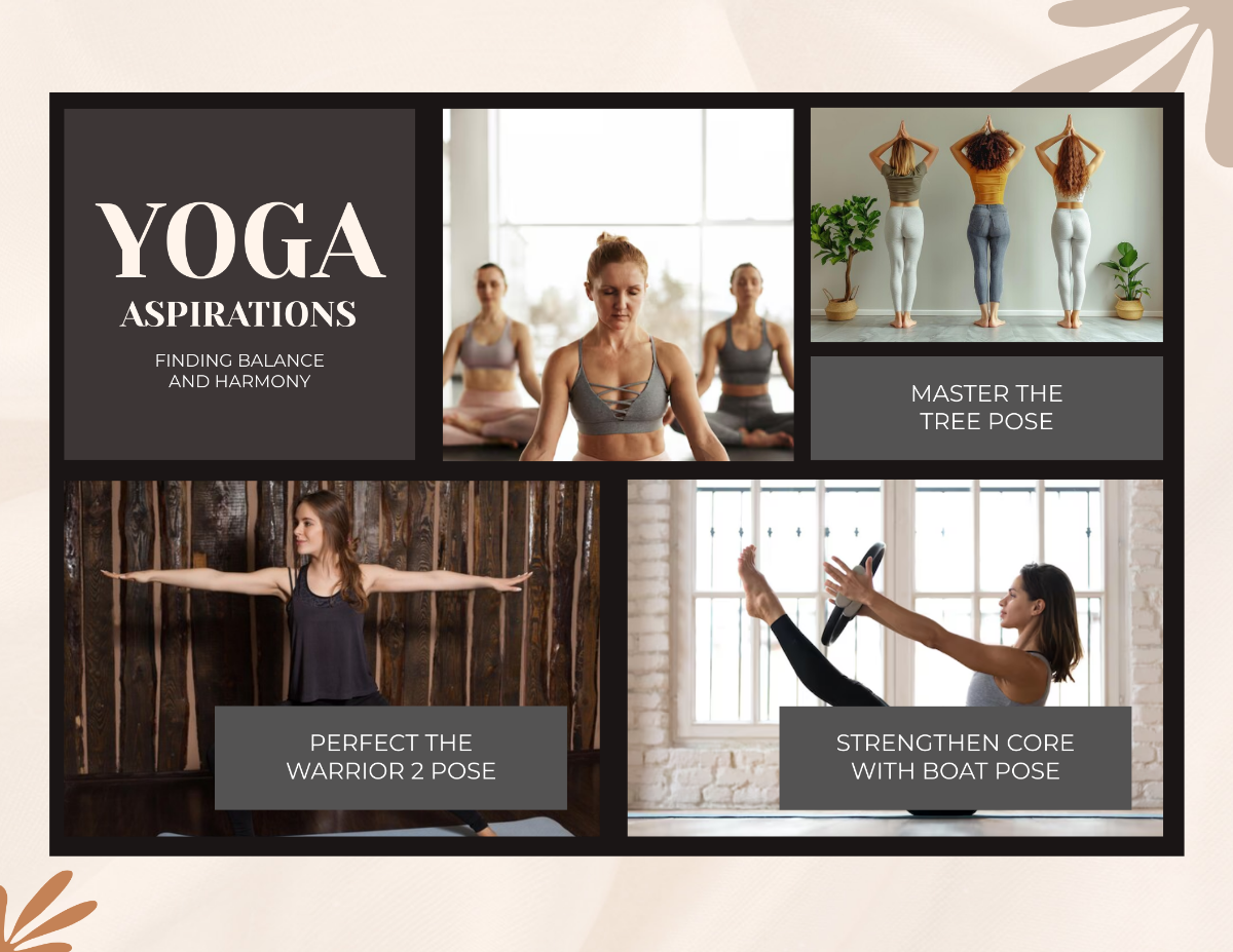 Yoga Vision Board Template | Template.net