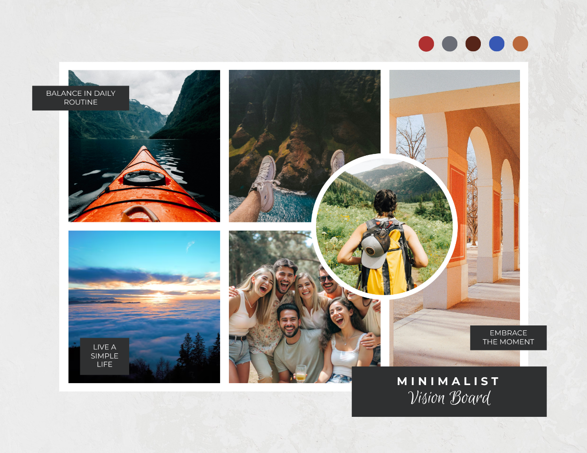 Minimalist Vision Board Template