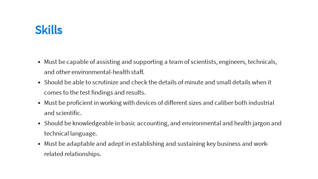 Free Environmental Health Technician Job Ad/Description Template 4.jpe