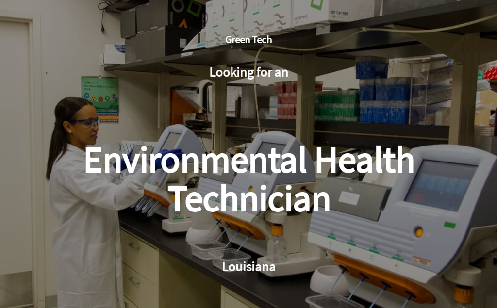 Free Environmental Health Technician Job Ad/Description Template.jpe