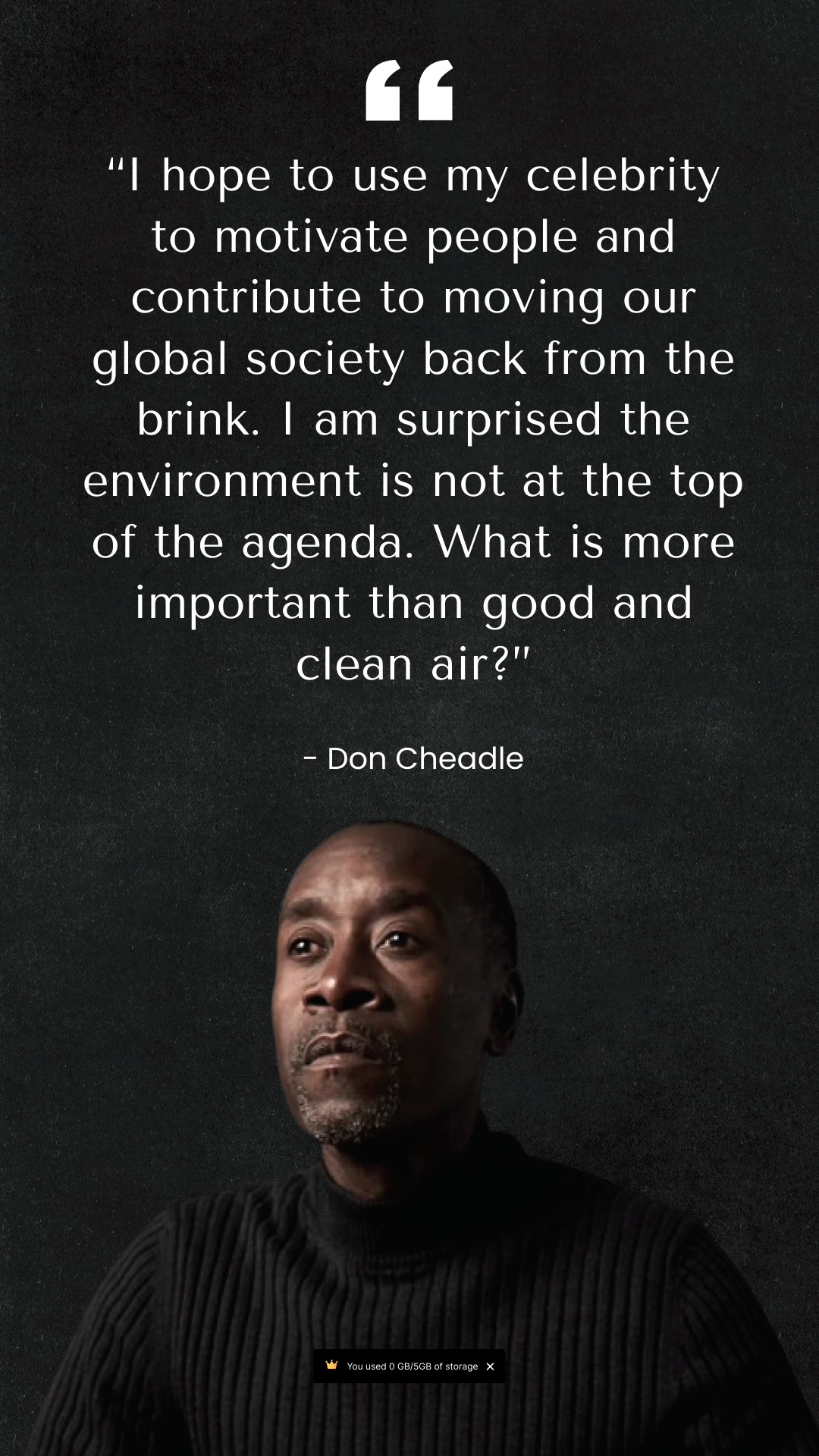 Global Warming Quote by Celebrities