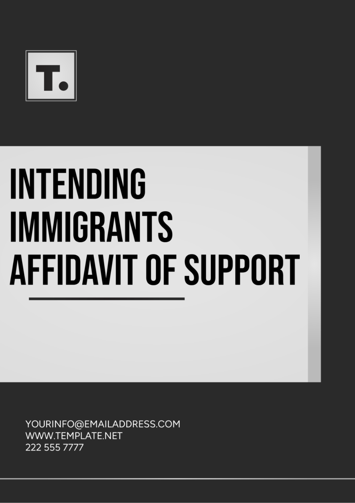 Intending Immigrants Affidavit Of Support Template